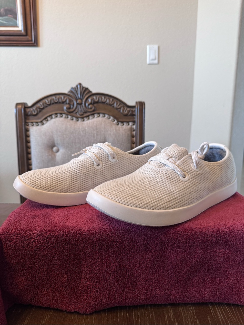 8 Men's Lightweight Knit Casual Allbirds Sneakers - Cream